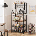 Kitchen Bakers Rack Microwave Oven Stand with 2 Large Wire Basket Industrial