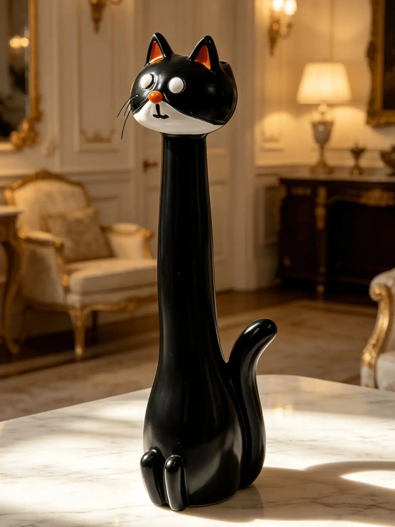 Cartoon Cat Shaped Resin Vase