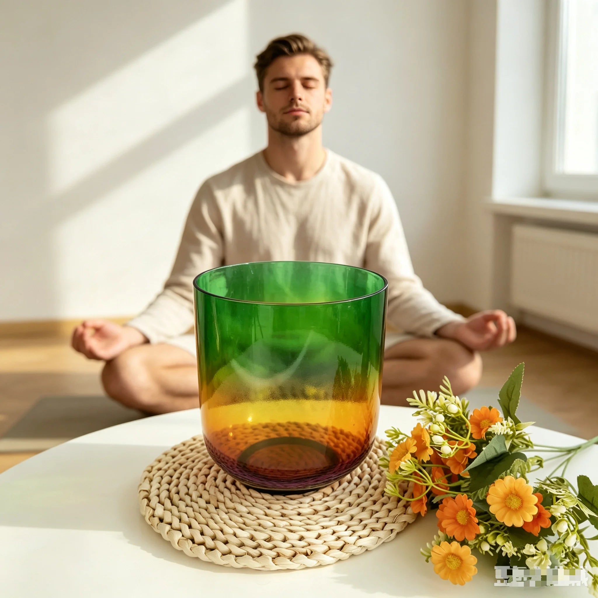 Hot Sale 6 Inch Rainbow Clear Quartz Sound Bowl for Yoga Meditation Sound Bath Therapy