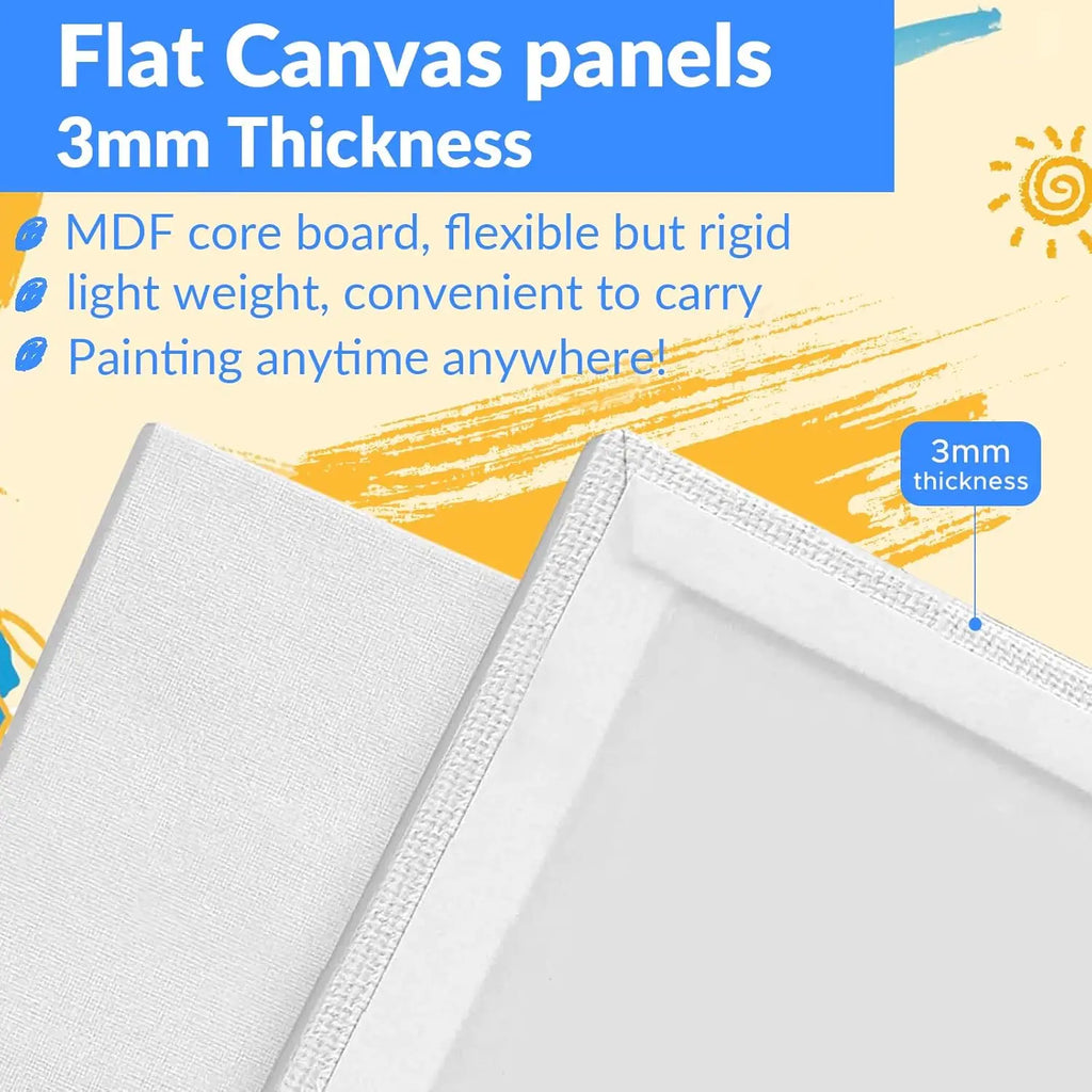 42 Pack 8x10 Bulk Cotton Gesso Primed Canvas Boards for Painting, Beginners