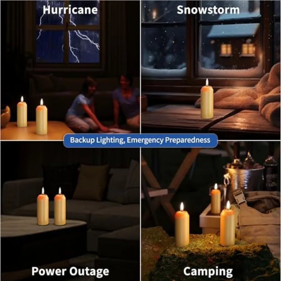 Pack 15H+  3" Natural Beeswax Candles Emergency Long Burning [18H+ Inside Candle Lanterns],