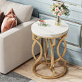 Tribesigns Modern Round Table with Thick Wood Top, 20“