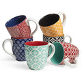 Coffee Mugs Set of 6, Large Porcelain Mug