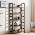 5 Tier Bookshelves,  Shelf Storage Organizer, Free Standing Vintage Style