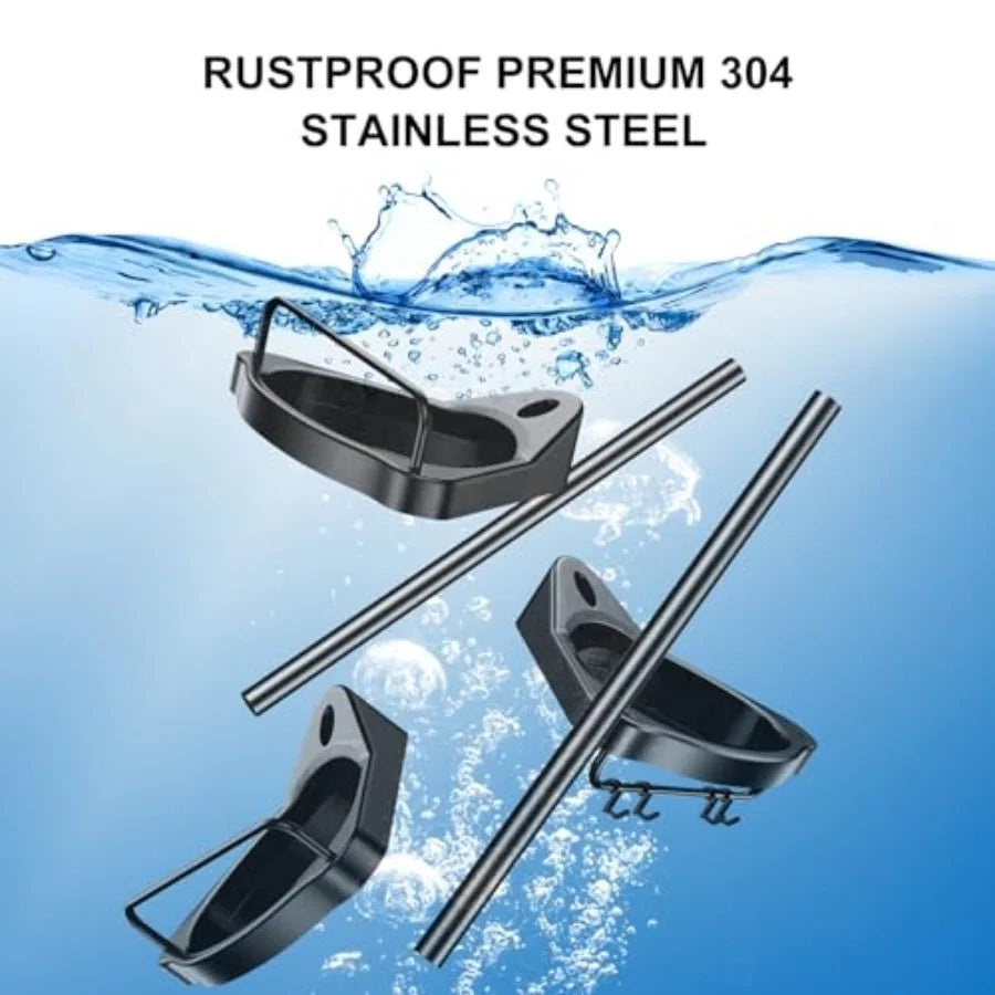 Corner Shower Caddy Tension Pole: Adjustable Stainless Steel  4 Tier Shelf