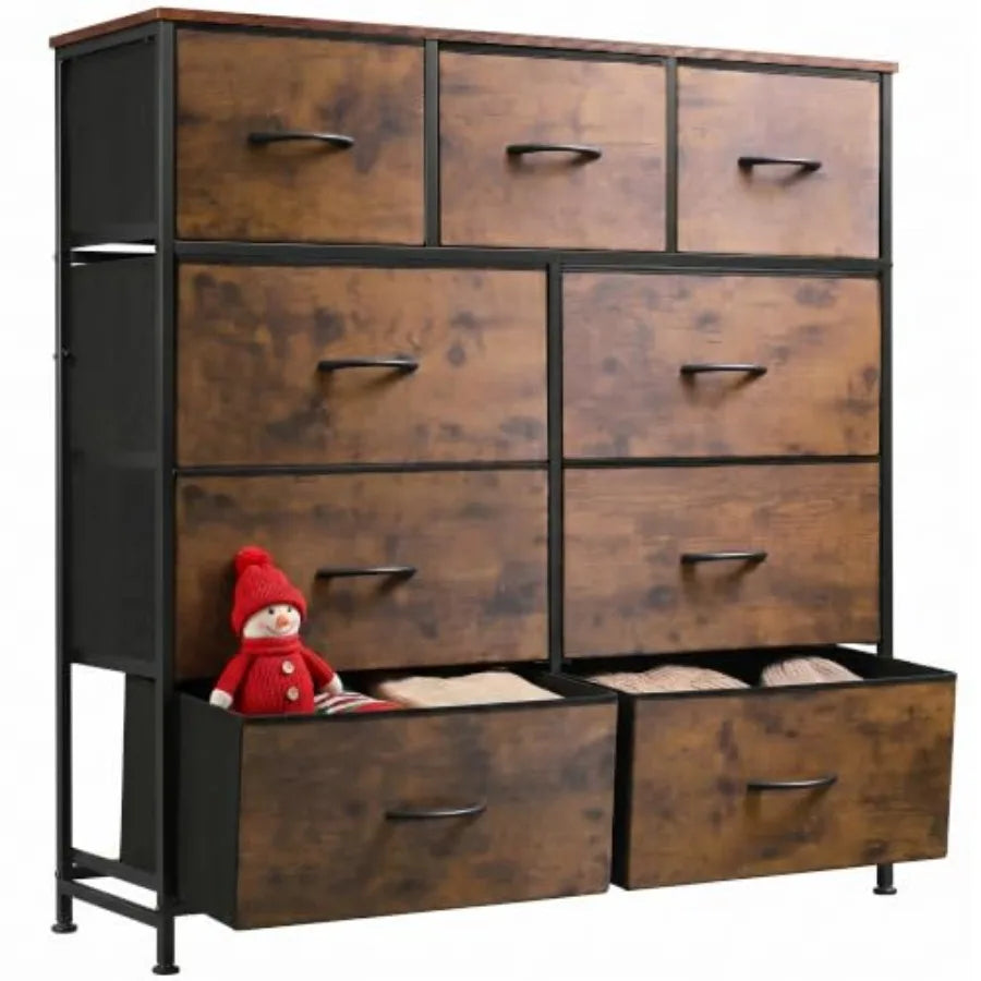 9-Drawer Dresser, Fabric Storage Tower