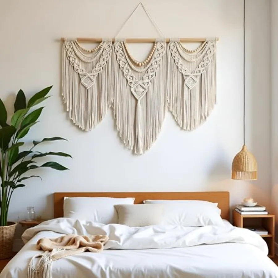Handmade Boho Tapestry Macrame Wall Decor Art- Chic Bohemian