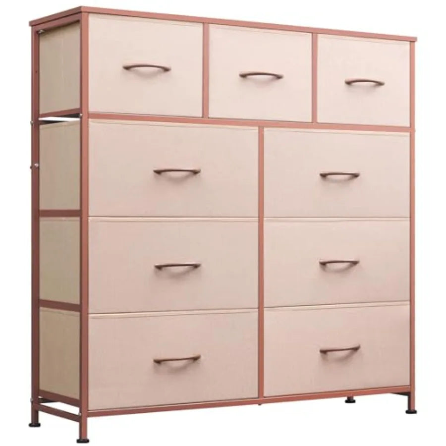 9-Drawer Dresser, Fabric Storage Tower