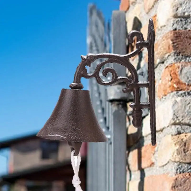 Door Bell Cast Iron Antique Country House Look, Loud Sound Weatherproof