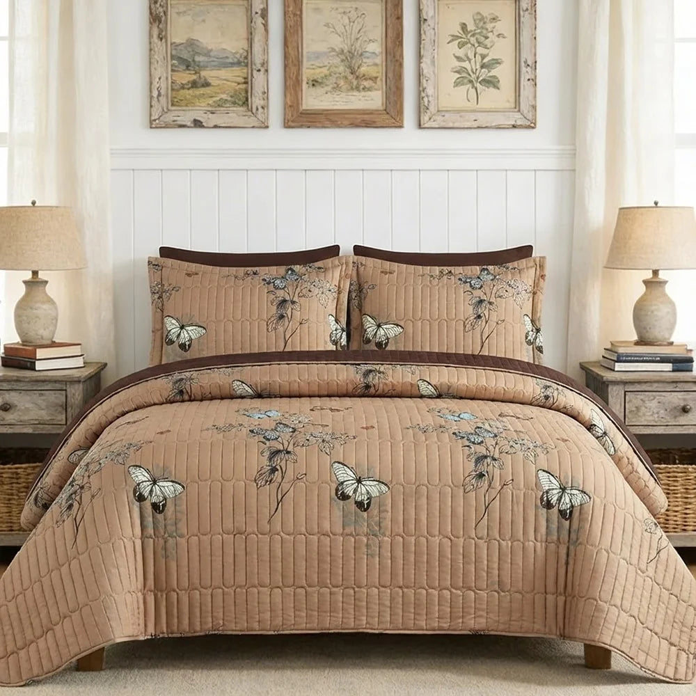 6 Pcs Printed Bedspread Set Luxury High Quality Quilt Set Quilting Thin Comforter Set All Season Use Local Warehouse
