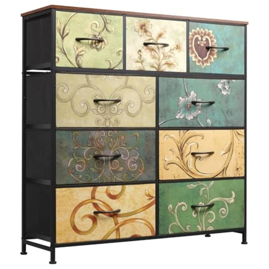 9-Drawer Dresser, Fabric Storage Tower