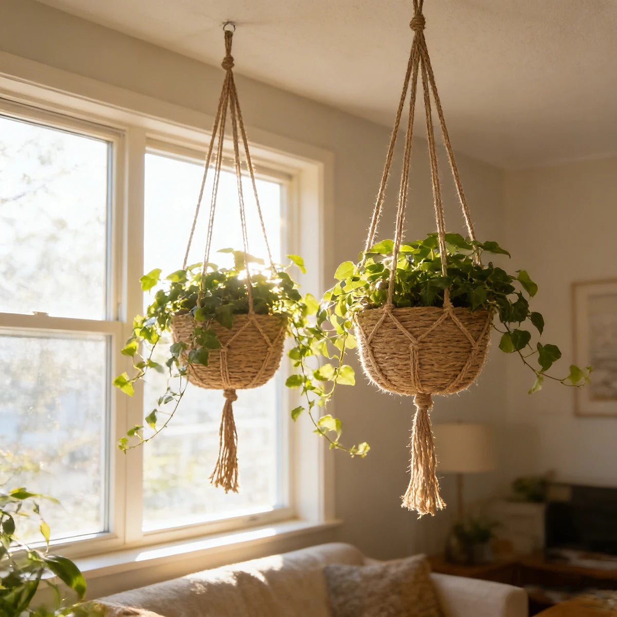 2PCS Hanging Flowerpot Decorative Baskets Outdoor
