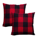 Buffalo Check Plaid 2 Piece Cushion Set Sofa Pillow Covers 100% Cotton