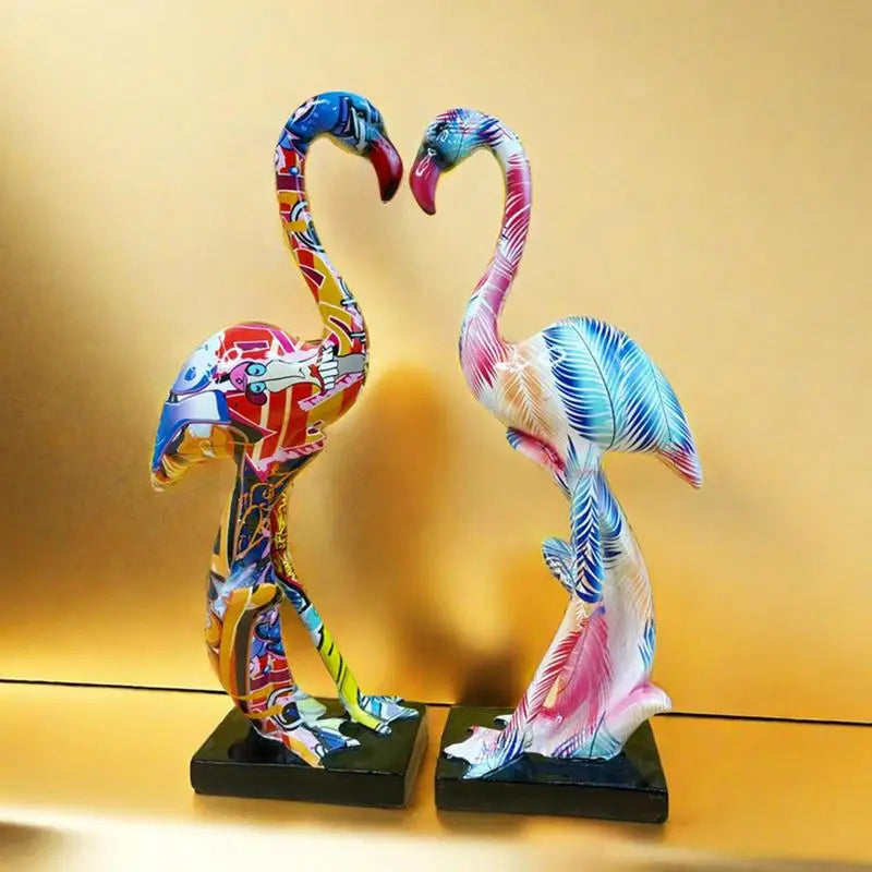Art Graffiti Creativity Modern Colorful French Flamingo Statue