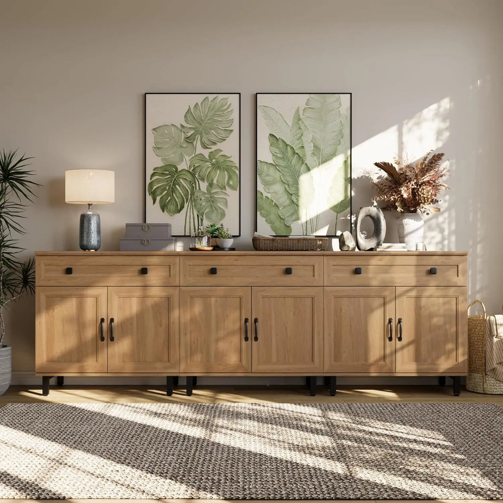 3 in 1 Modern Buffet Cabinet with 2 Doors and 1 Drawer Wood
