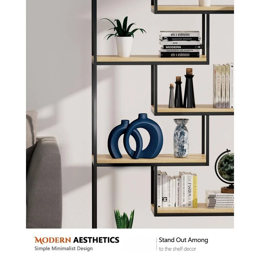 Vase Set of 2 Donut Navy Ceramic Vases