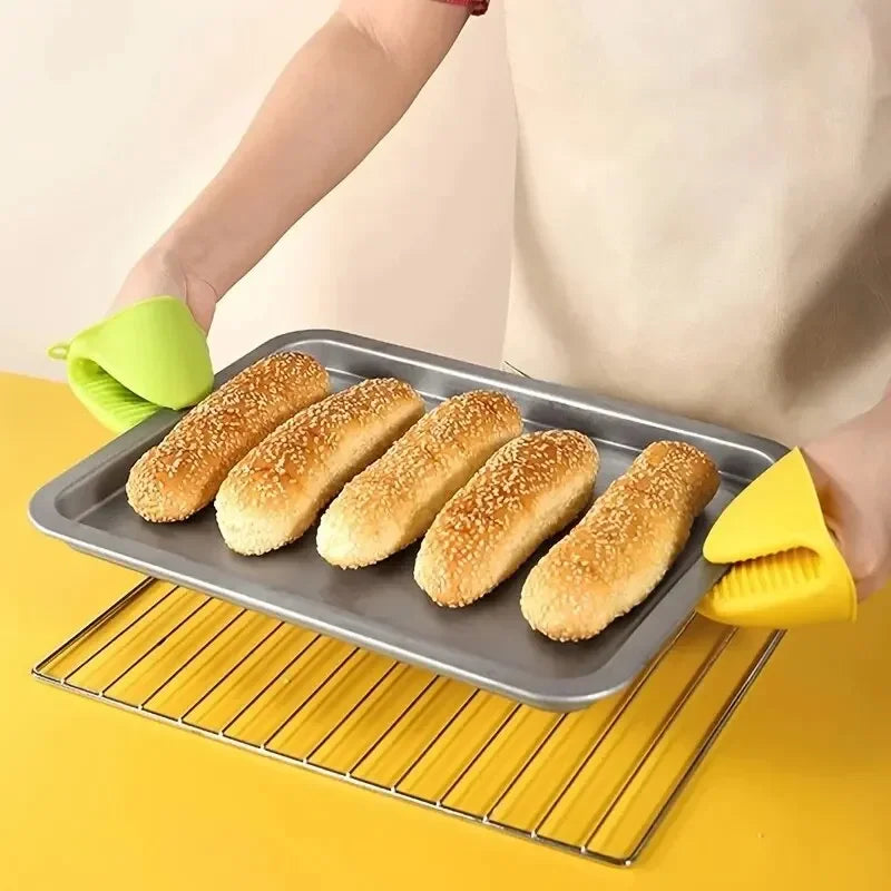 2pcs Thicken Baking  silicone oven mitts Microwave Oven Glove Heat Insulation Anti-slip