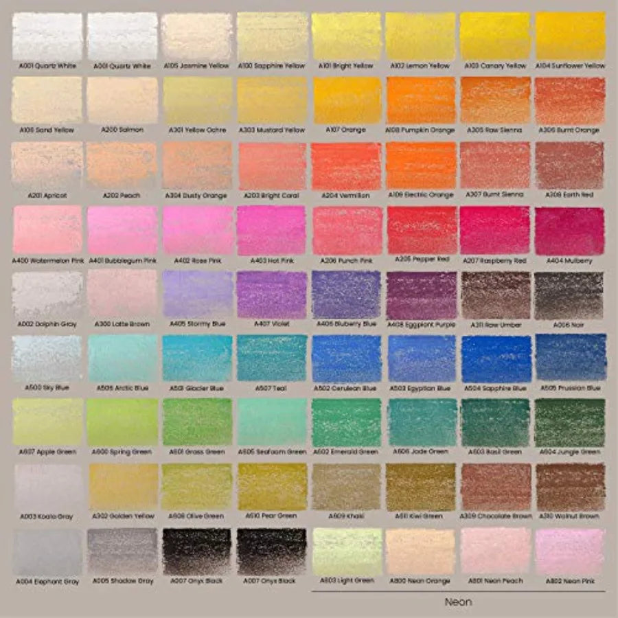 Soft  Chalk Pastels for Artists, Set of 72 for Drawing, Blending, Layering