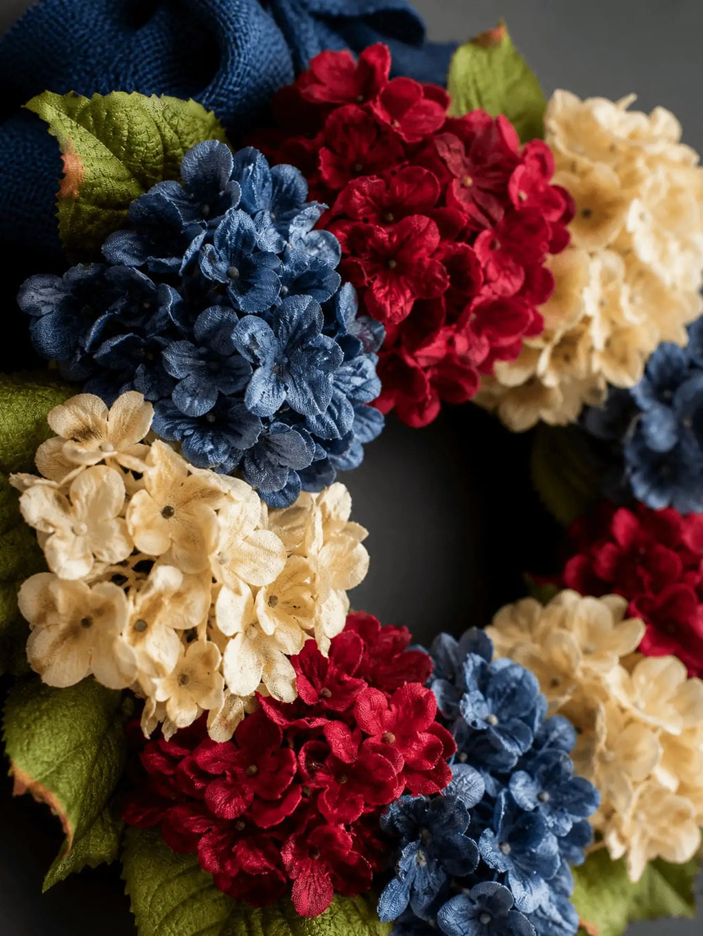 Patriotic Hydrangea Flower Wreath Artificial Flower Arch Wreath