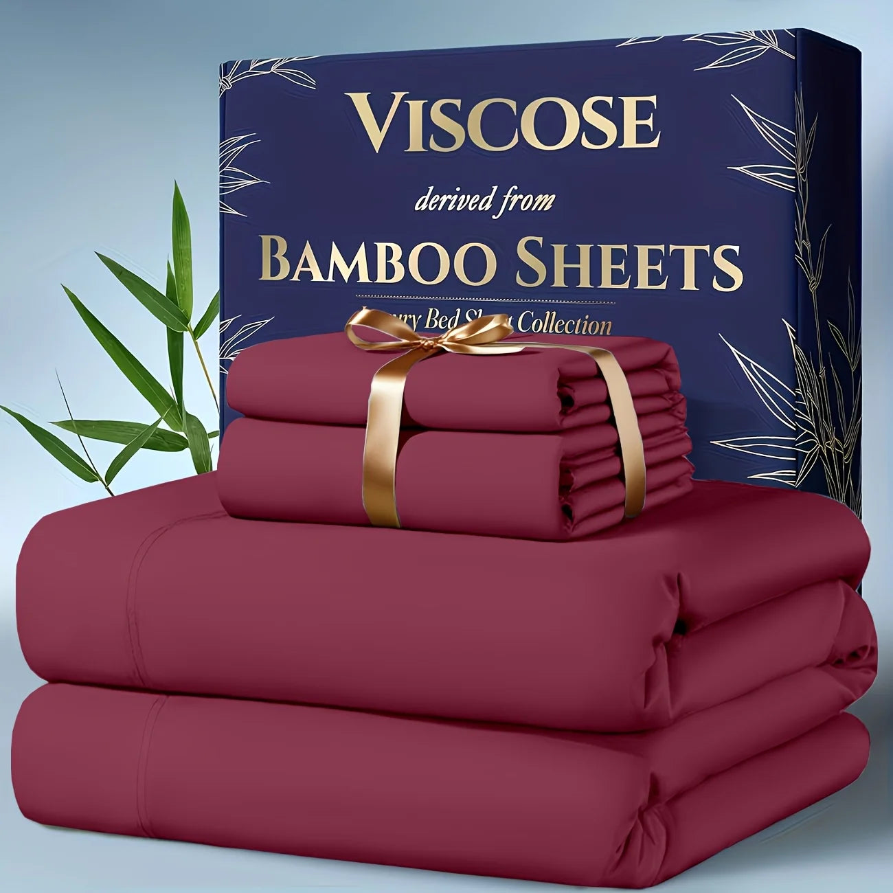 4pcs Bamboo Cooling Bedding - Extra Deep Pocket Breathable And Cooling  Sheet And Fitted Sheet -