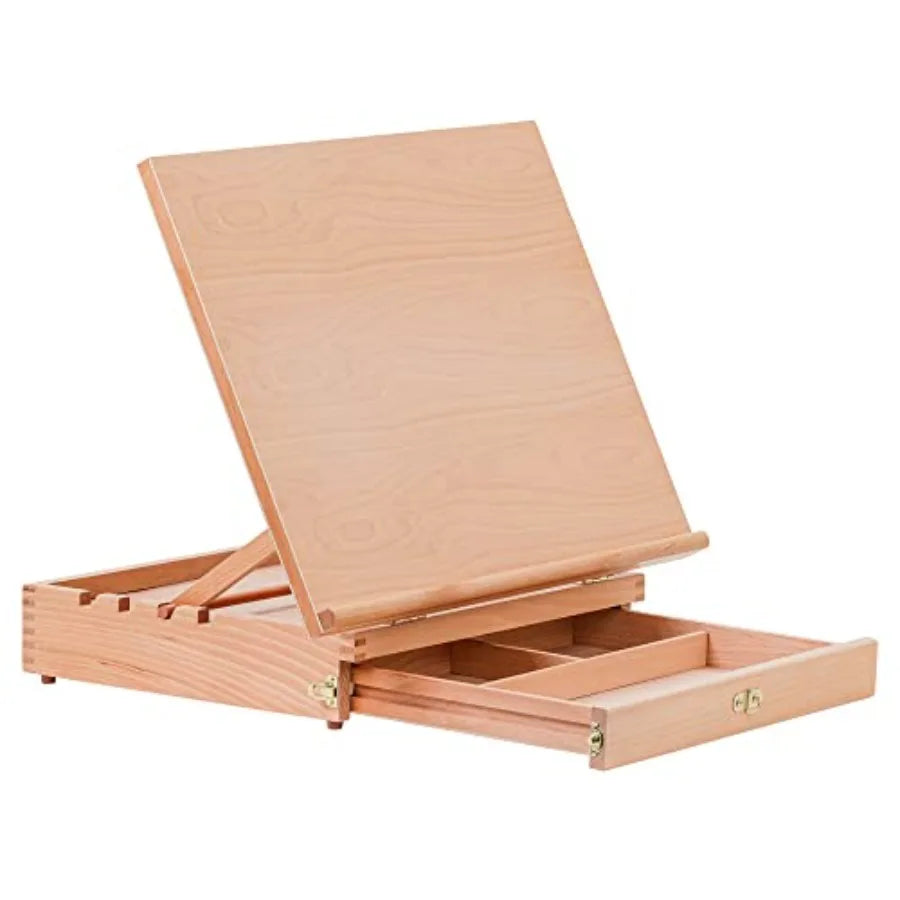 Large 20-1/2" x 16" Wooden Adjustable Table Top Easel for Painting and Drawing - with 5 Angles