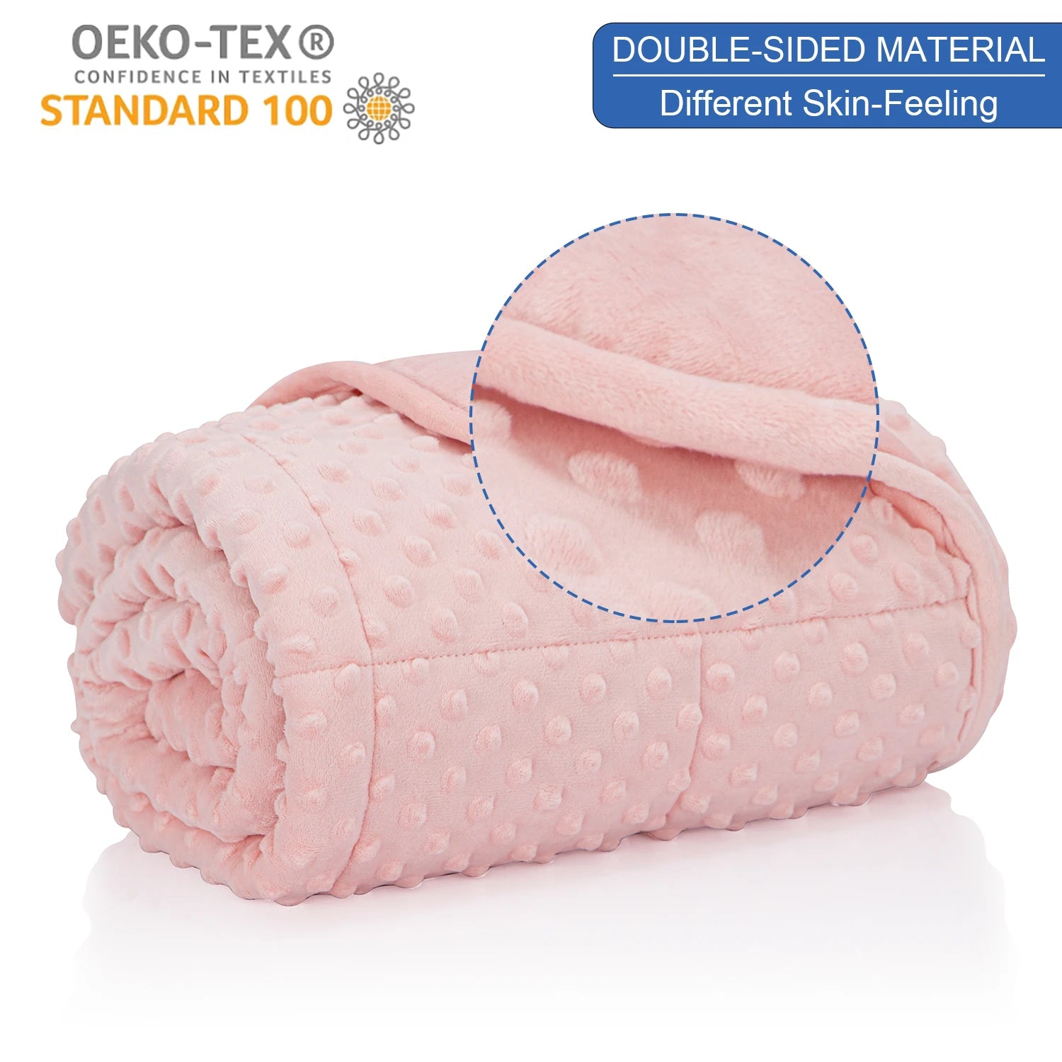 Breathable Soft Weighted Throw Blanket with Glass Beads