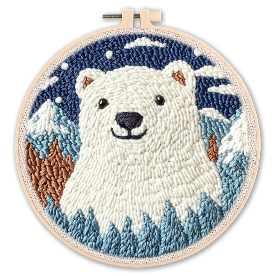 Punch Needle Embroidery Starter Kits For Beginner  Cute Animals