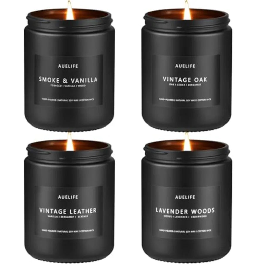 Men Candle Set, Scented Candles  - 4 Pack