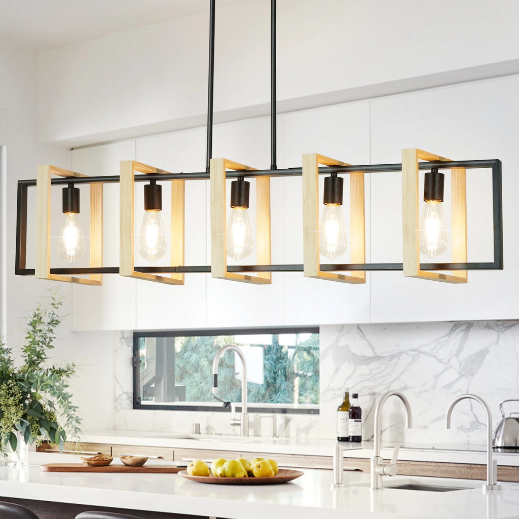 Modern Farmhouse Kitchen Island Dimmable Lighting Island Lights
