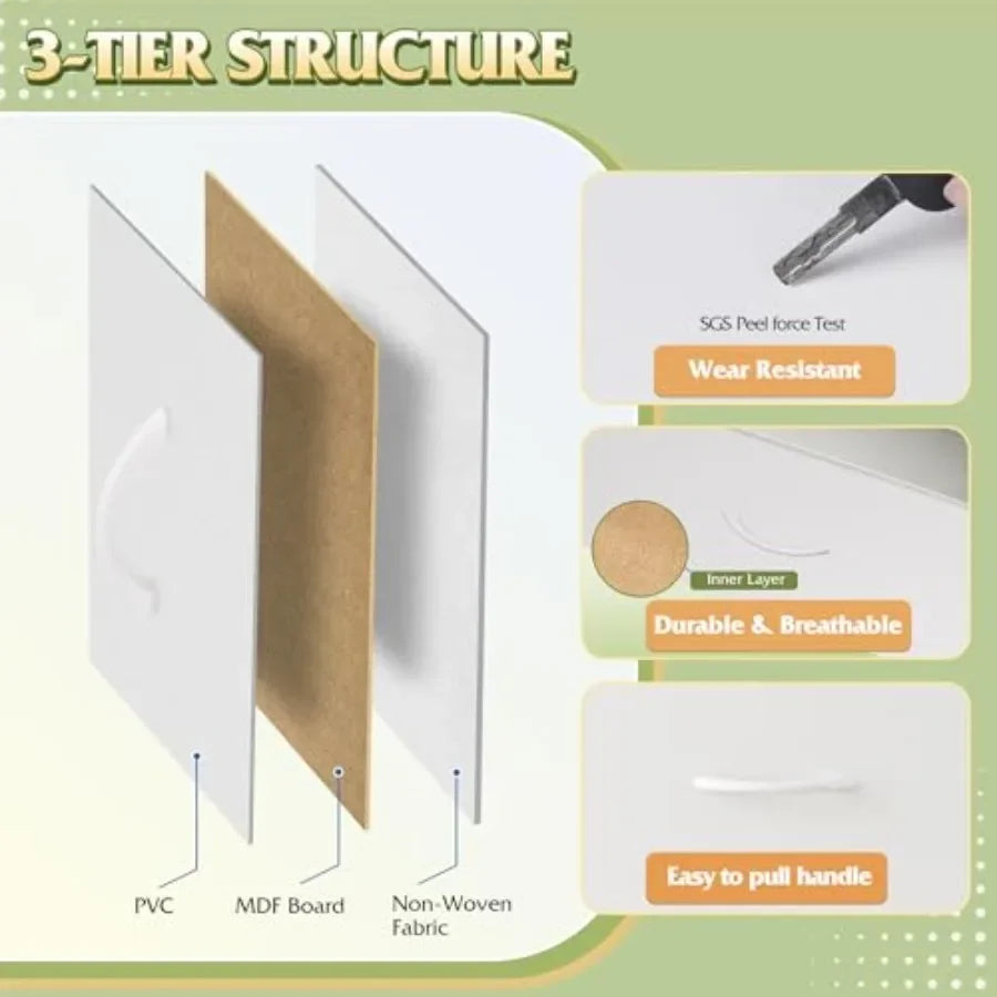 9-Drawer Dresser, Fabric Storage Tower