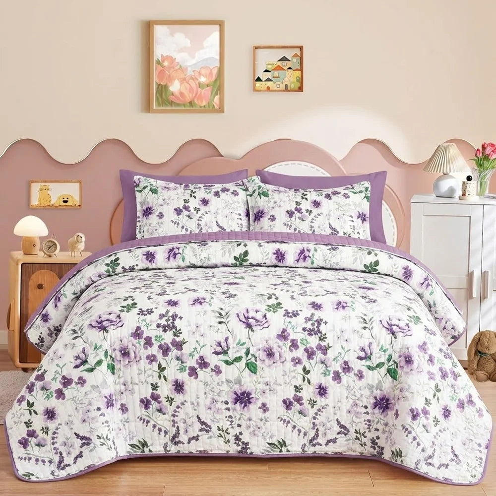 6 Pcs Printed Bedspread Set Luxury High Quality Quilt Set Quilting Thin Comforter Set All Season Use Local Warehouse