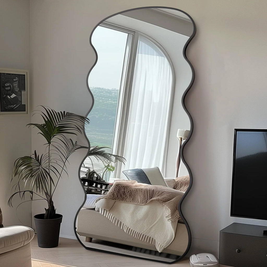Full Length Mirror, 76"x34" Wavy