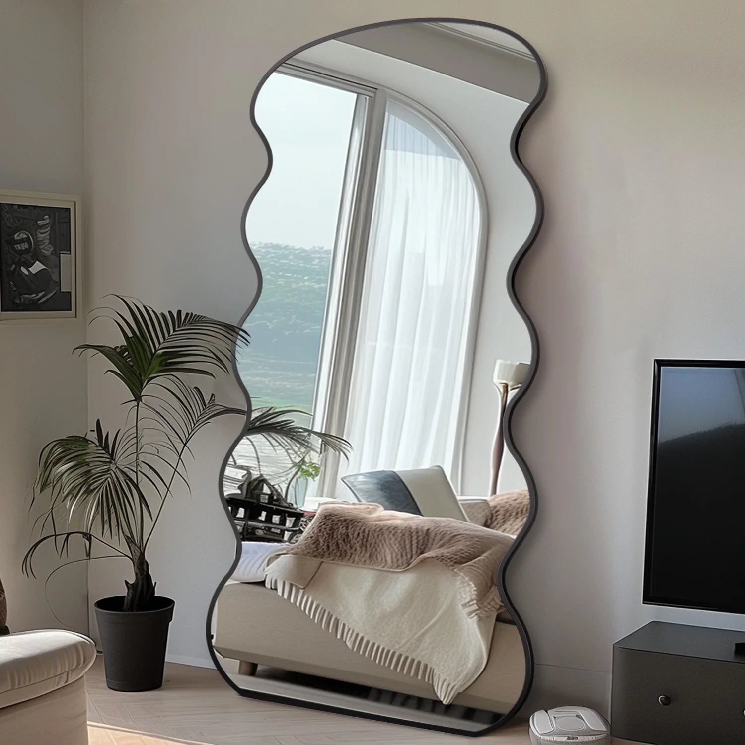 Full Length Mirror, 76"x34" Wavy
