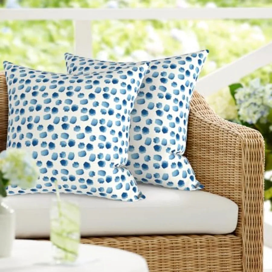 Pack of 2 Square Waterproof Outdoor Pillow sets, multi-room use