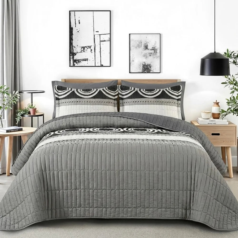 6 Pcs Printed Bedspread Set Luxury High Quality Quilt Set Quilting Thin Comforter Set All Season Use Local Warehouse
