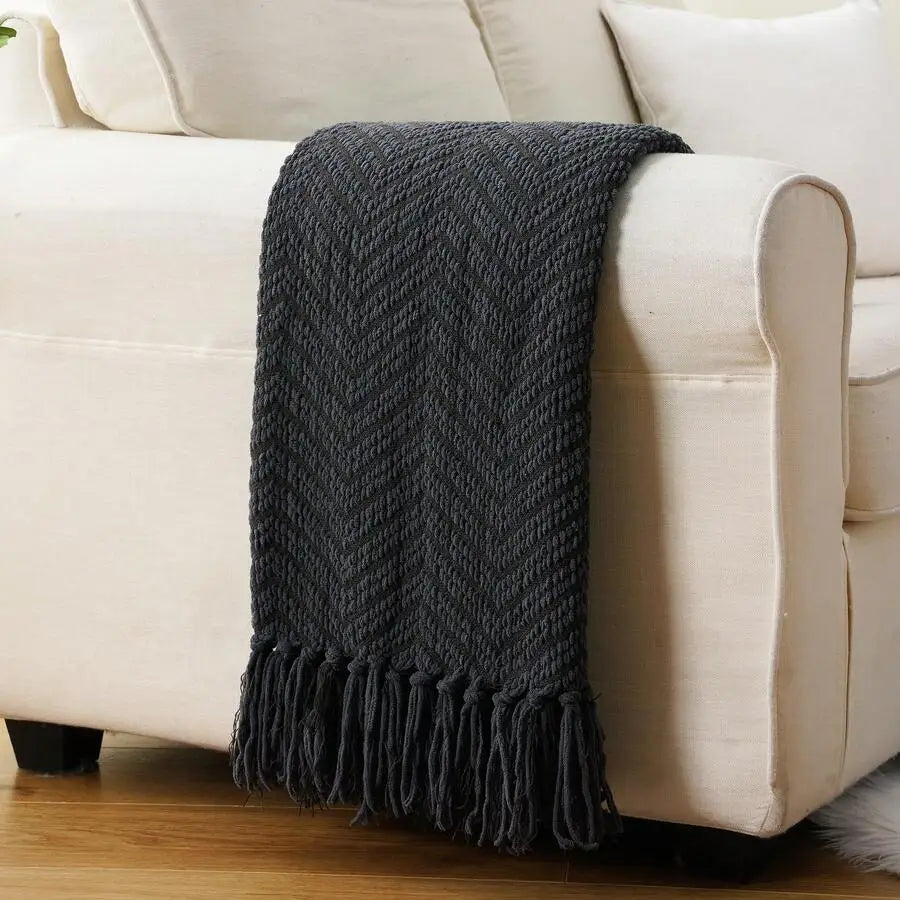 Knitted Olive Green Throw Blanket For Soft Warm Large Throws ,Decorative Green Throw Blankets