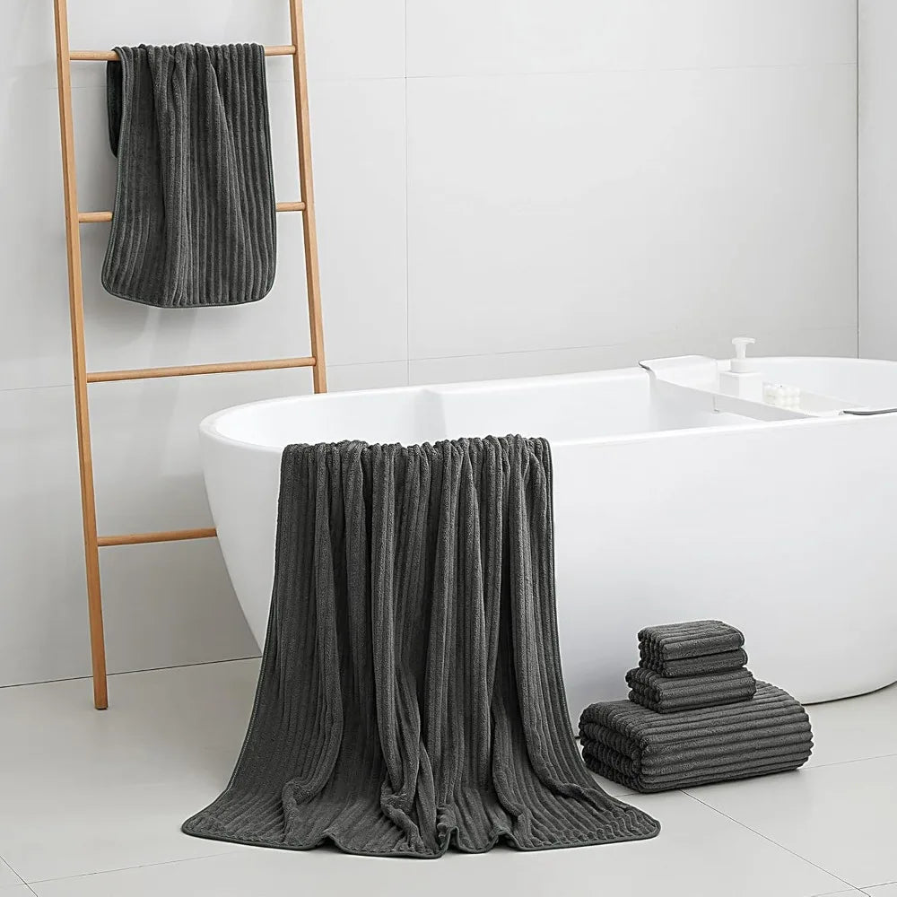 Extra Large Bath Towel Set of 6 (40'x80'),Oversized Bath Sheet Super Soft Highly Absorbent