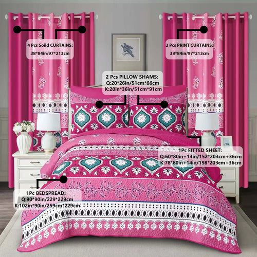 10 Pcs Printed Bedspread Set Luxury High Quality Quilt Set Quilting Thin Comforter Set All Season