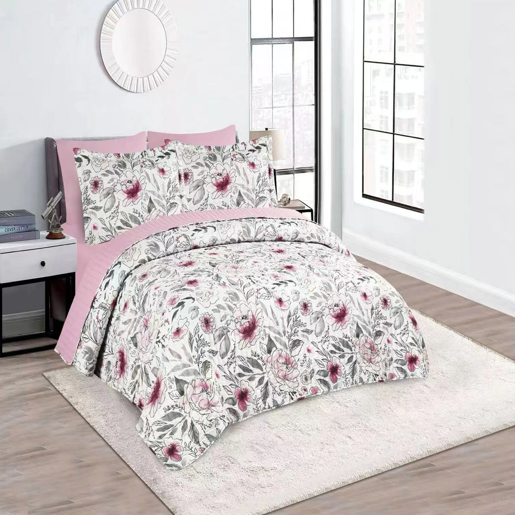 6 Pcs Printed Bedspread Set Luxury High Quality Quilt Set Quilting Thin Comforter Set All Season Use Local Warehouse
