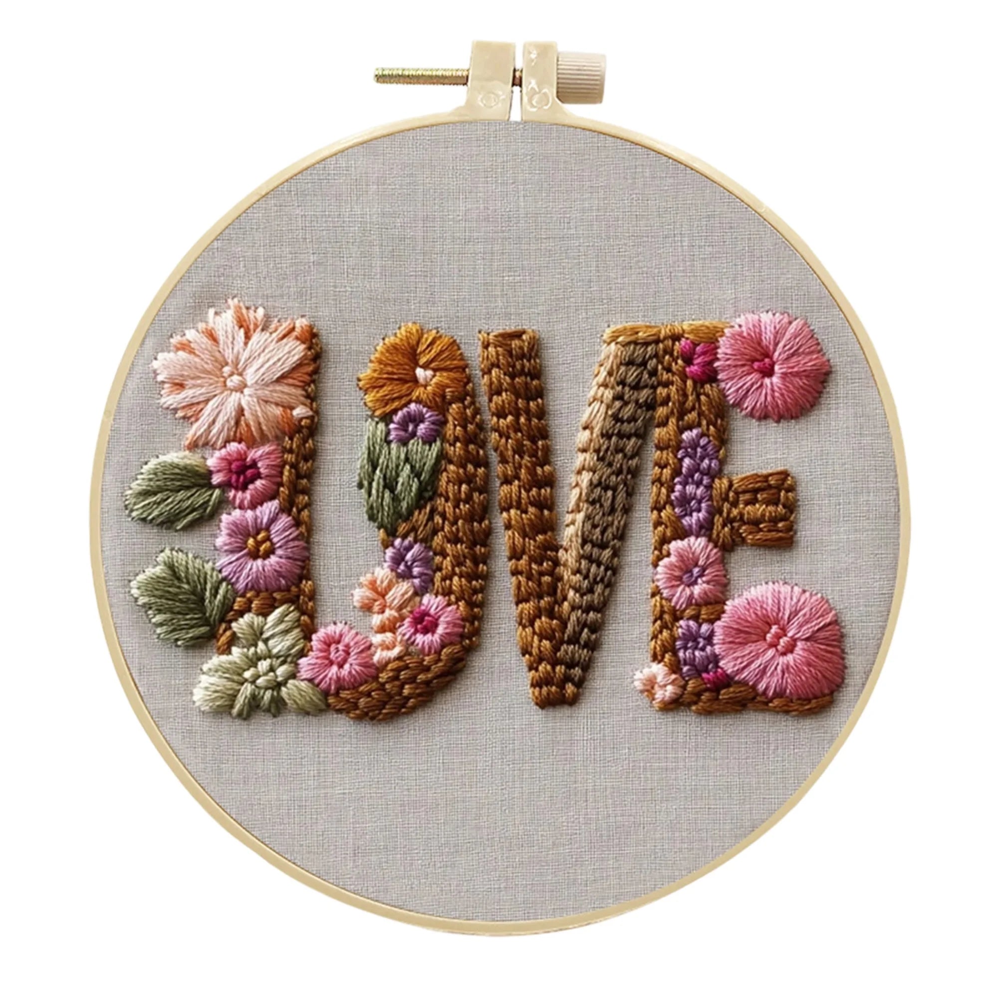 Cross Stitch Kit with Heart Patterns and Embroidery Hoop ALL Levels