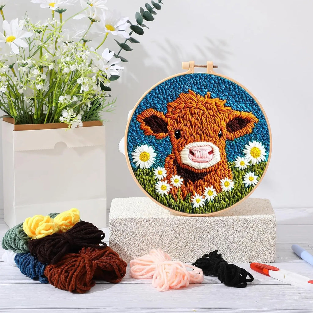 Punch Needle Embroidery Starter Kits For Beginner  Cute Animals