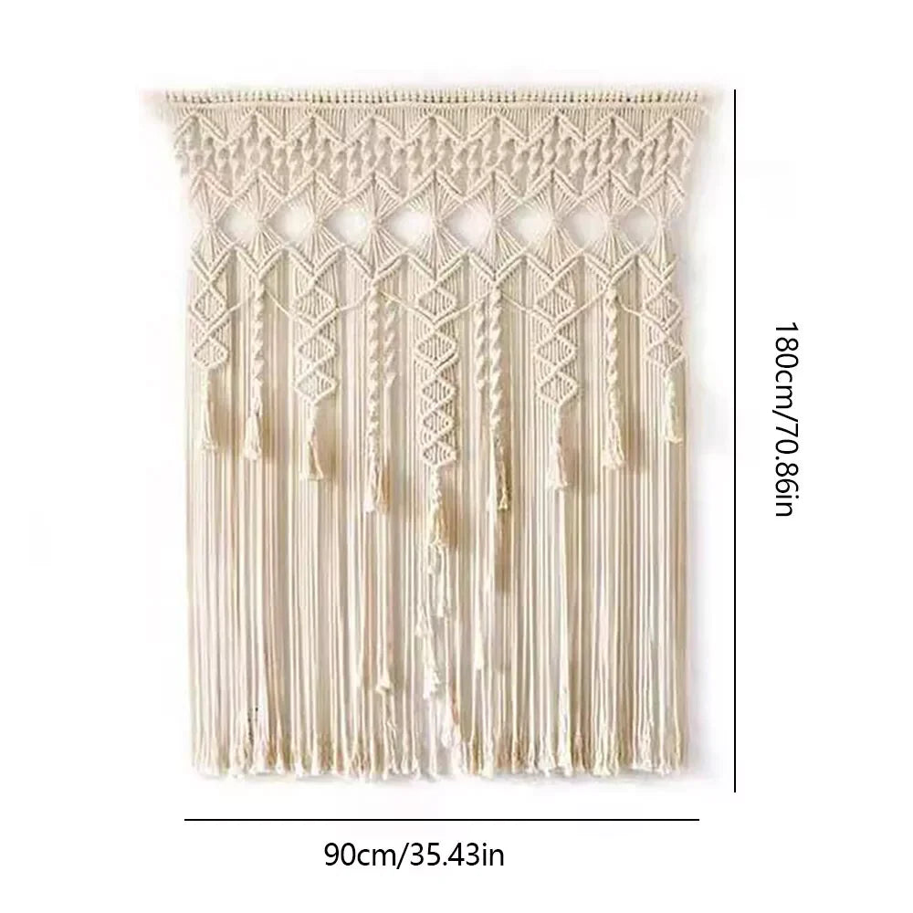 Macrame Woven Wall Hanging Tapestry Boho Backdrop Curtain Home Decor Handmade US