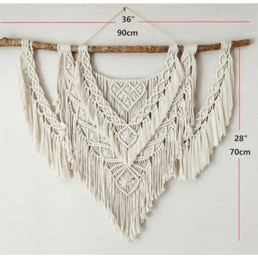 Large Macrame Wall Hanging Natural Driftwood  Boho