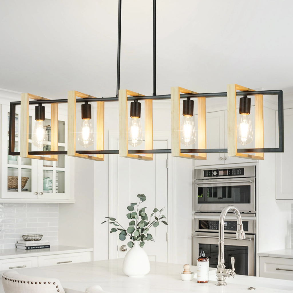 Modern Farmhouse Kitchen Island Dimmable Lighting Island Lights