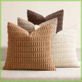 Corduroy Decorative Throw Pillow Covers 18x18 Set of 4