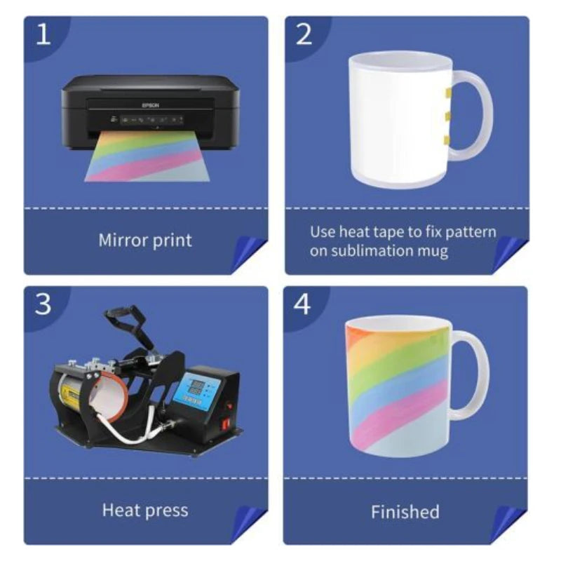 Sublimation Mugs Blank White Ceramic Sublimation Cups, 11 oz Set of 12