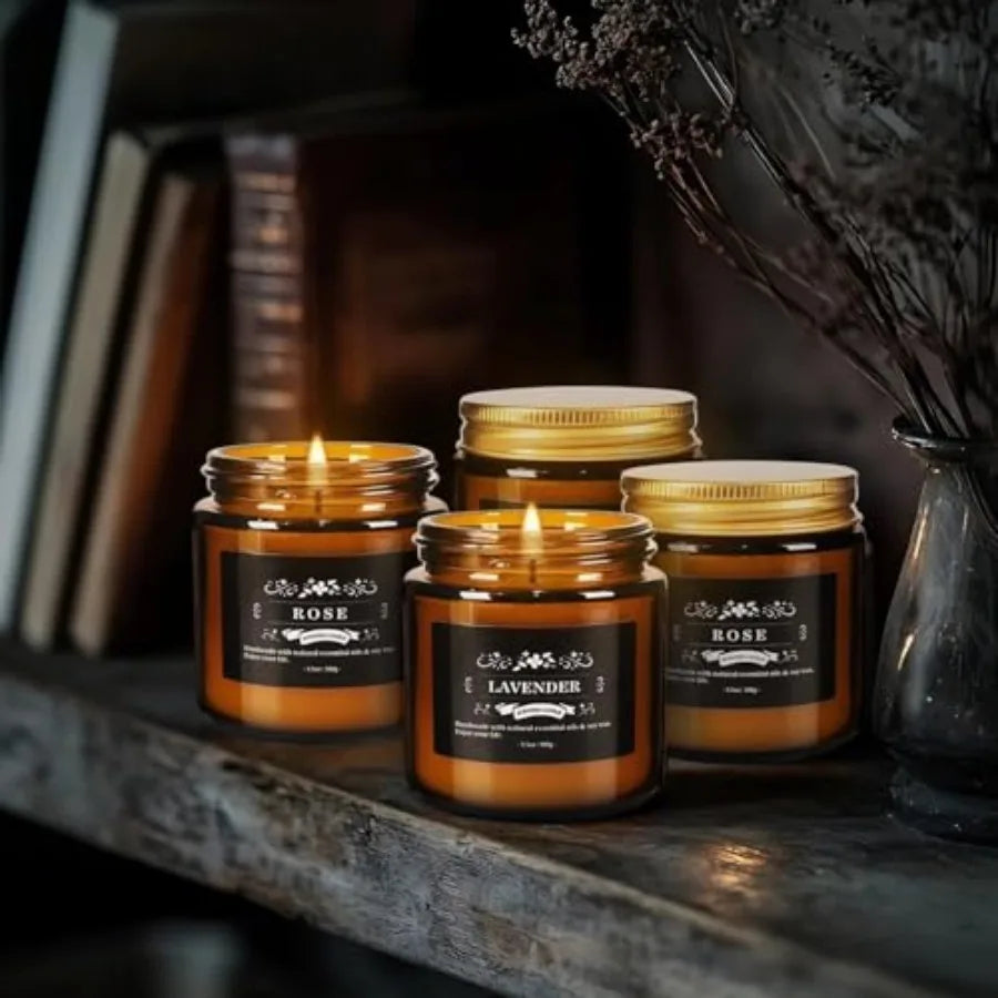 3.05oz Soy Wax Aromatherapy Candles with 12 Fragrances, Smokeless Natural Essential Oil