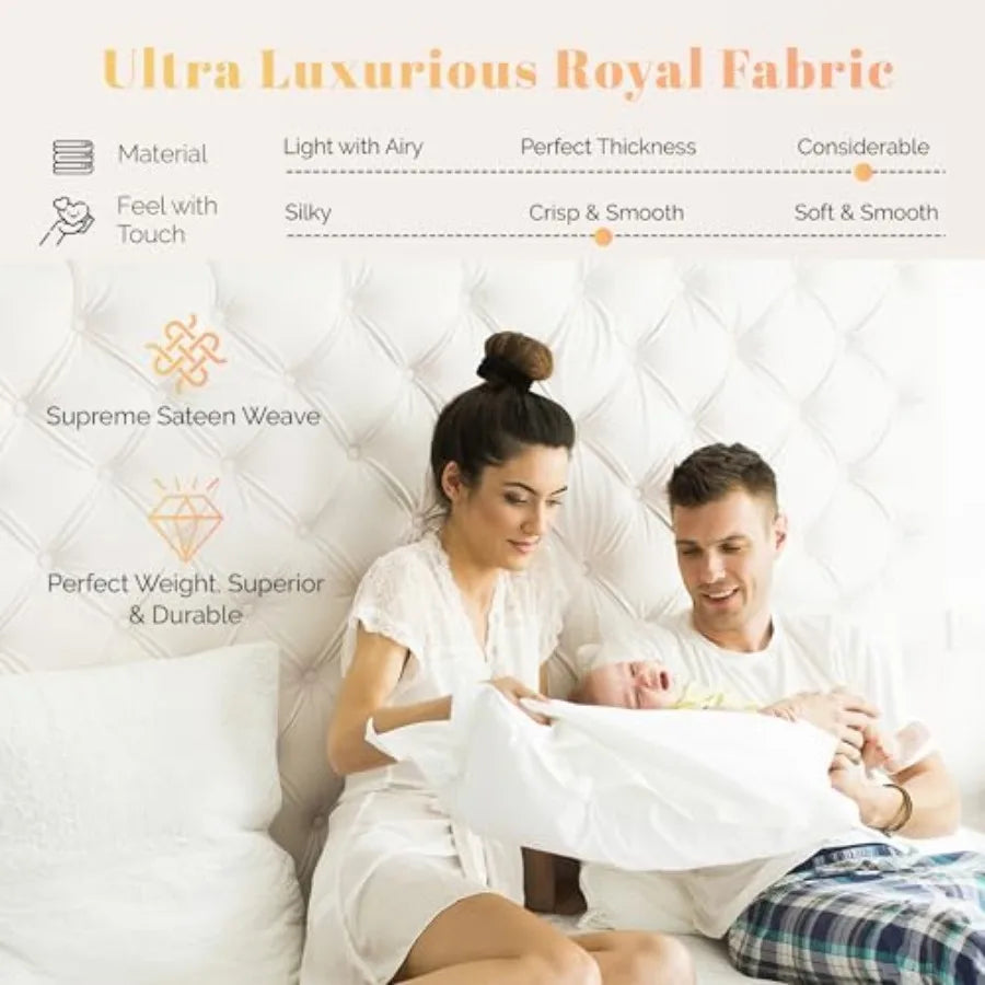 100% Egyptian Cotton Sheets Size - 800 Series  4 PC, Soft, Cooling, 16" Deep Pock