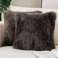 Pack of 2 Ultra Soft Plush Faux Fur Pillow Covers Fuzzy Fluffy Throw Pillows