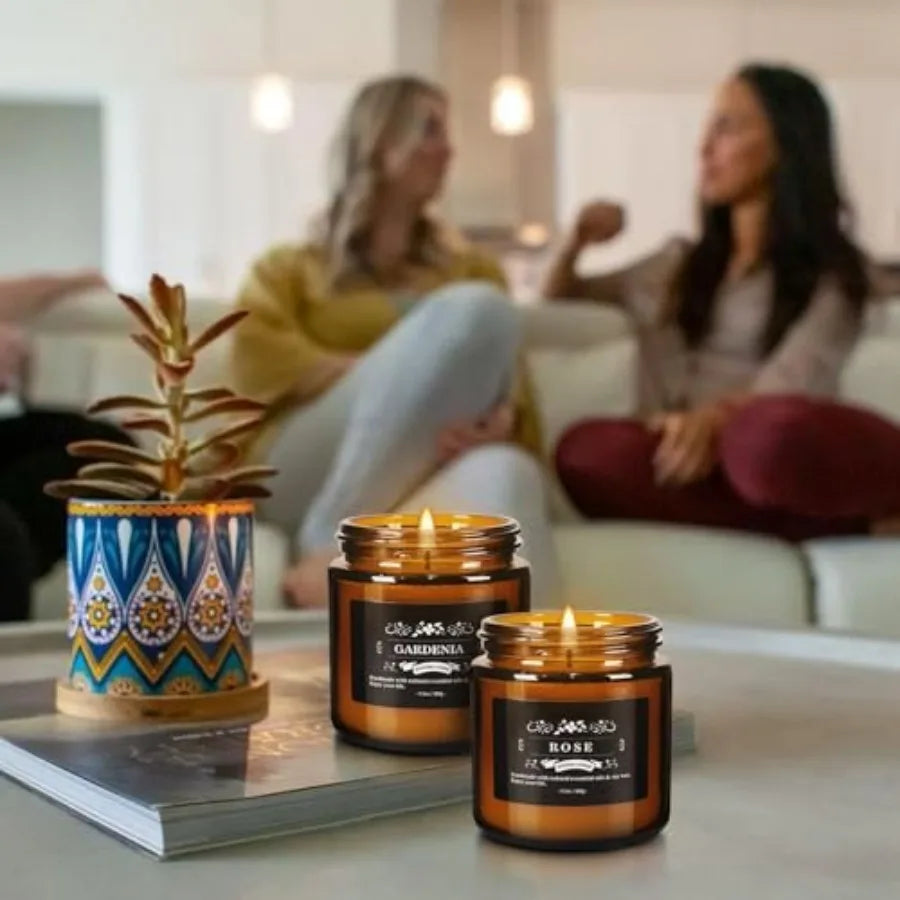3.05oz Soy Wax Aromatherapy Candles with 12 Fragrances, Smokeless Natural Essential Oil